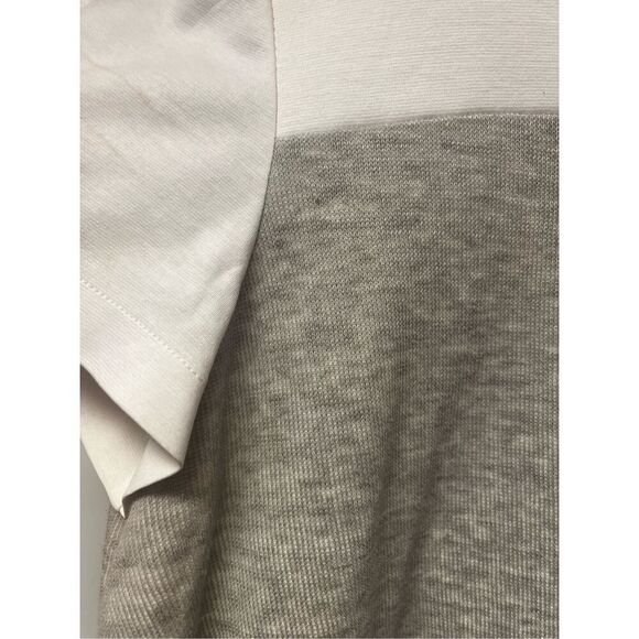 Lafayette 148 New York Blue & Gray Color Block Short Sleeve Knit Dress with Pick - Picture 2 of 7